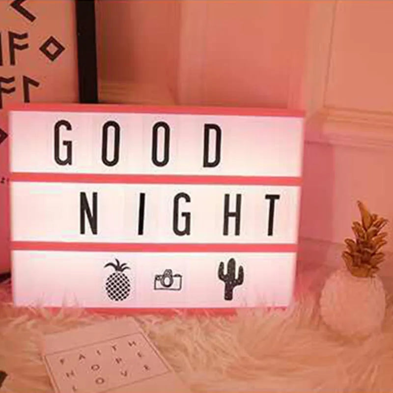 LED letter light box with PVC shell showing alphabet piece, 300x220x60mm size, for indoor custom signage