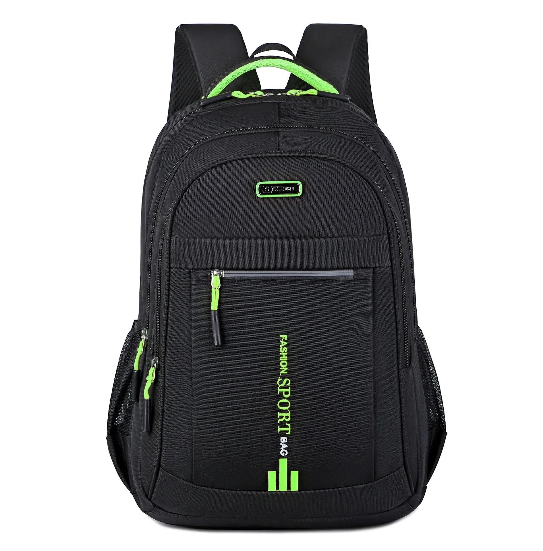 20-35 litre black Oxford cloth backpack with air pillow straps for business travel