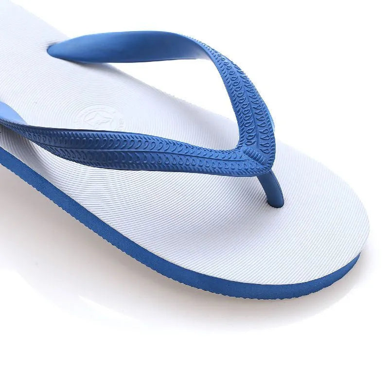 Casual rubber flip-flops available in four colours with fish label detailing