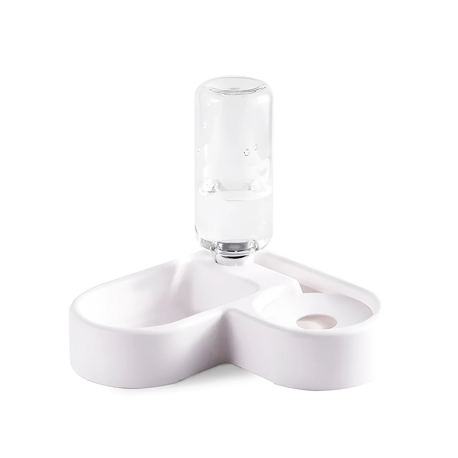 White pet water fountain for cats and dogs with 4-litre capacity and quiet pump.