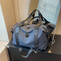 Large waterproof Oxford cloth travel bag in black colour with 36-55L capacity for short-distance leisure travel