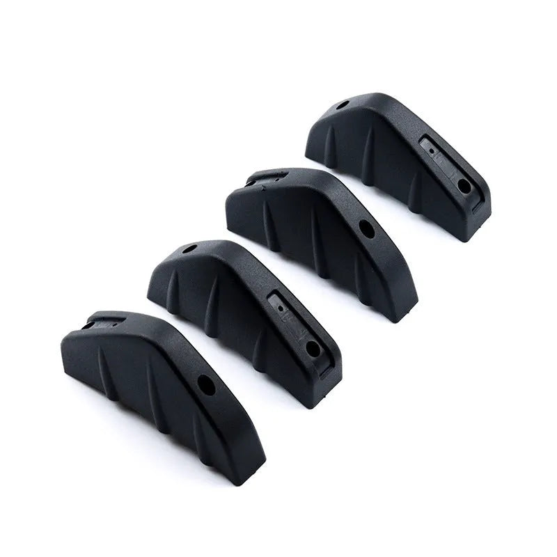 Triangular black ABS rear spoiler for cars with mounting hardware