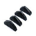 Triangular black ABS rear spoiler for cars with mounting hardware