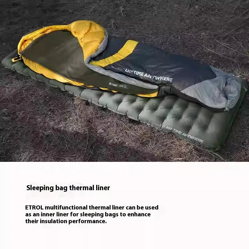 Green multifunctional fleece thermal blanket camping sleeping bag wearable cloak for 1 person