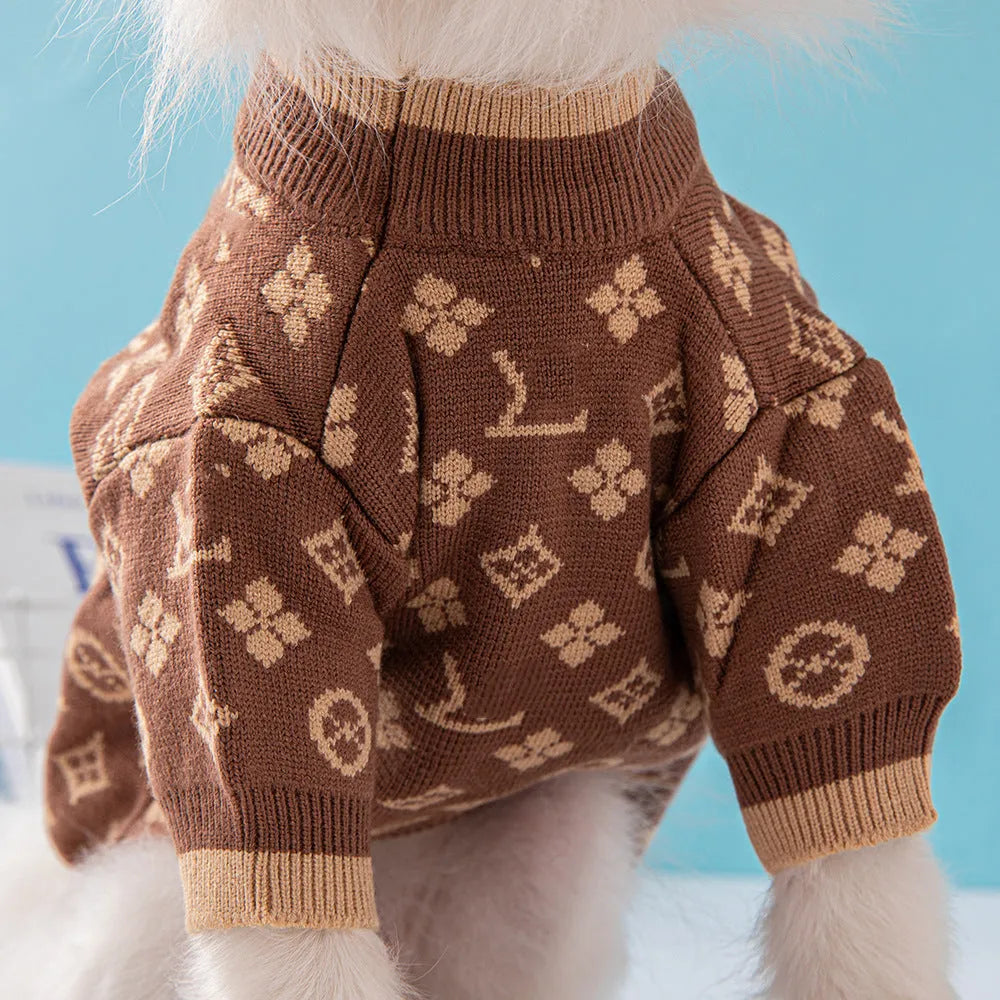 Wool dog sweater in European and American style for autumn and winter wear