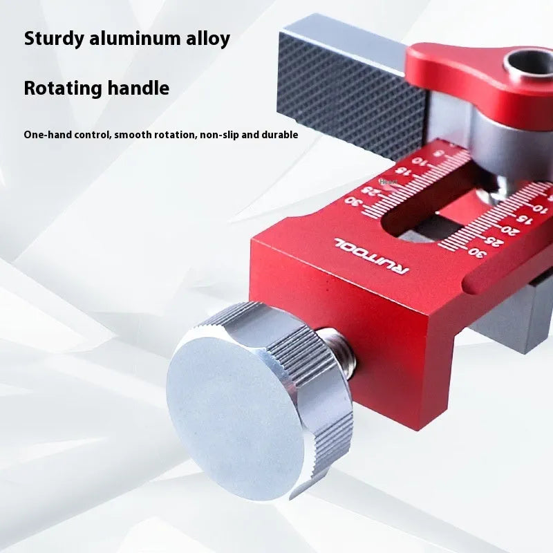 Aluminium alloy cabinet door installation aid tool for woodworking.