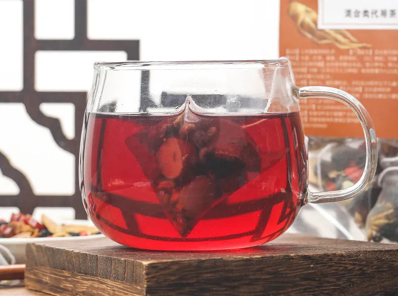 Ginseng Mulberry Black Wolfberry Tea pack with 40 individual 5g sachets totaling 200g