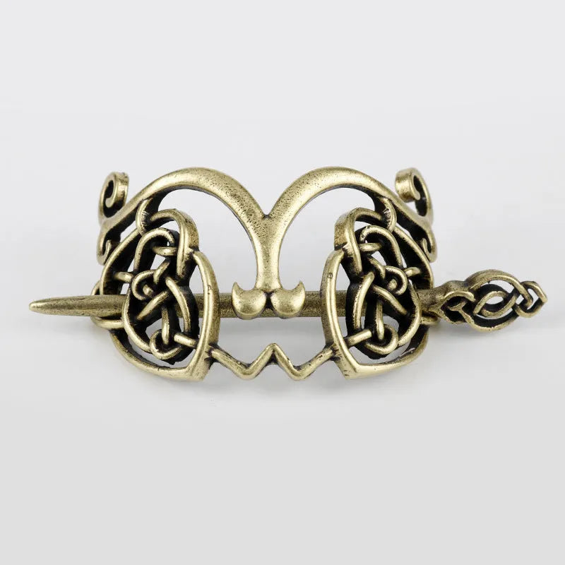 Metal hair clip retro plug-in hairpin vintage alloy geometric headdress