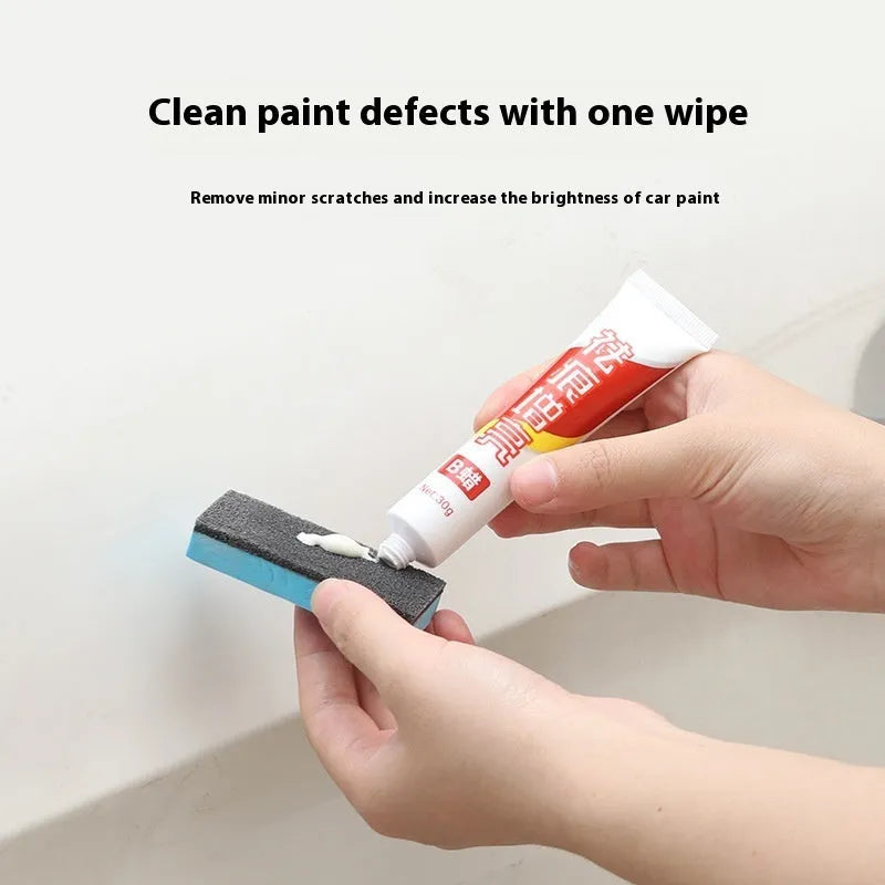 Car repair wax kit with A and B wax compounds and frosted sponge mop for paint scratch removal
