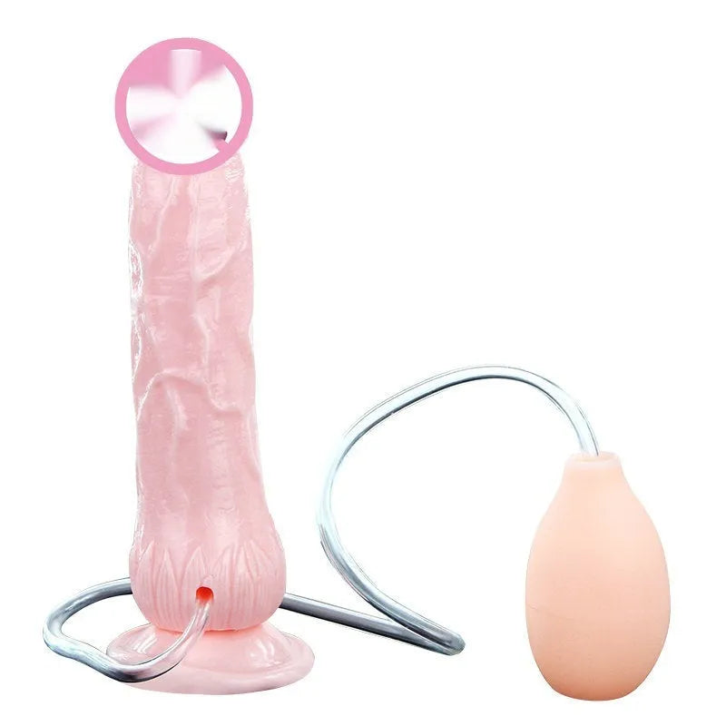 Flesh-coloured suction cup adult toy measuring 200mm length with strong base for hands-free positioning