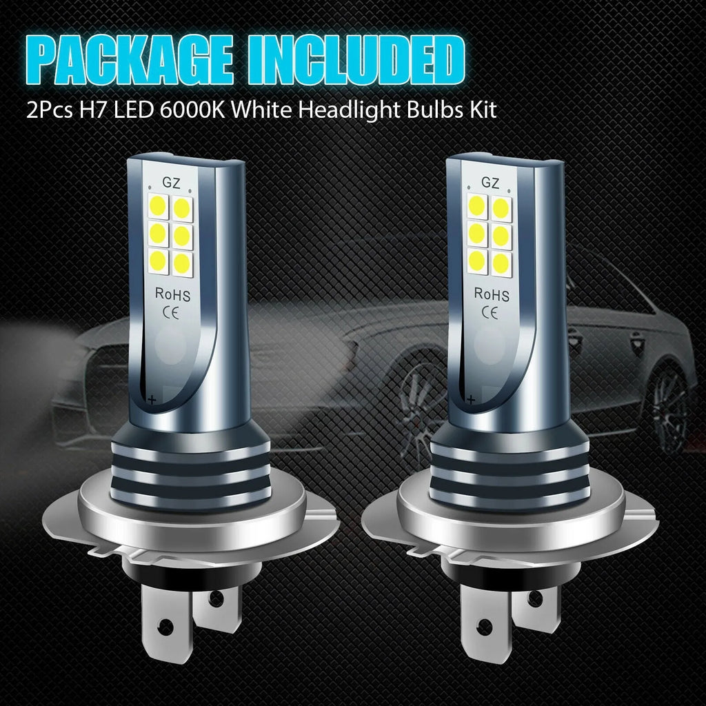 H7 9005 LED car fog lamp with 12 SMD chips and aluminium housing
