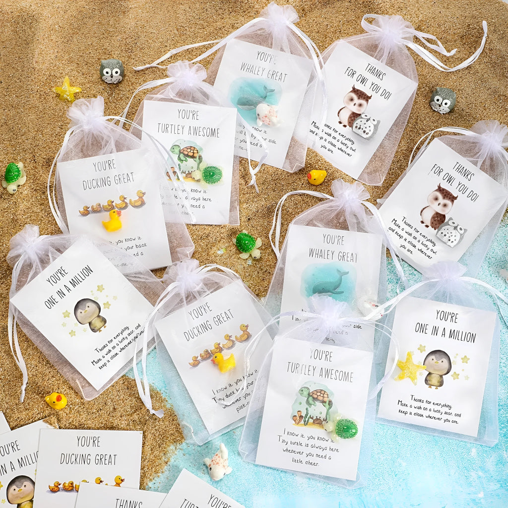 Pun inspirational resin memo cards for office encouragement in multiple set sizes
