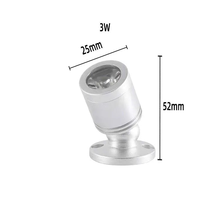 Mini Jewelly surface mounted spotlight with aluminium shell in silver finish