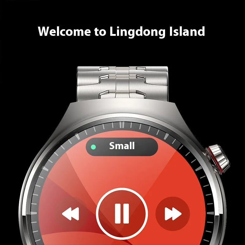 Smart watch with heart rate and blood pressure monitoring, TFT screen, black steel strap, wireless charger