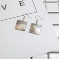 Women's geometric shell earrings in square panther or rectangular retro designs