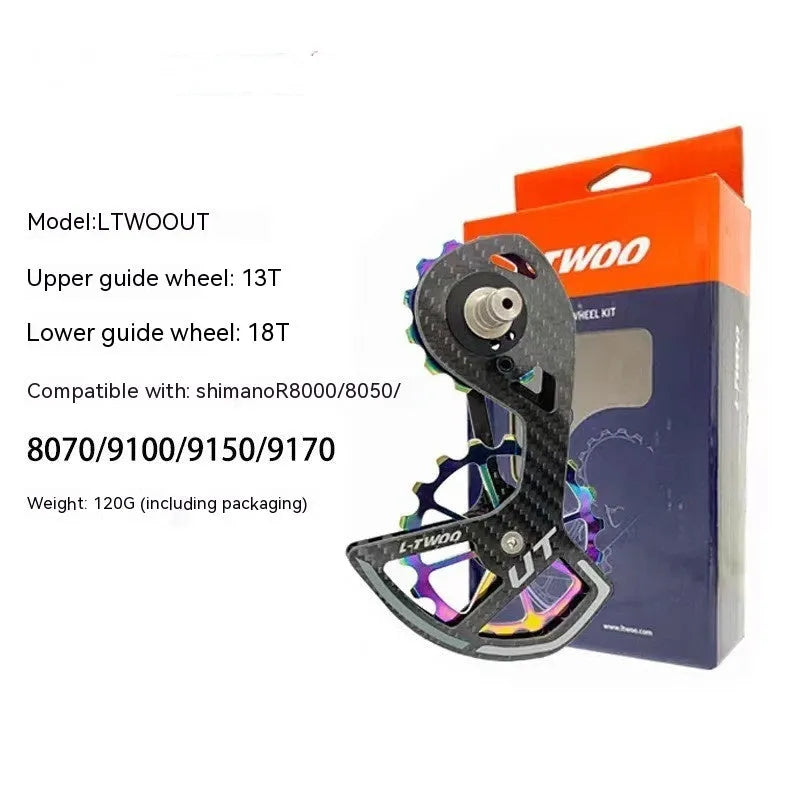LTWOO 105 rear derailleur jockey wheels with 13T upper pulley and 18T lower pulley for Shimano R7000