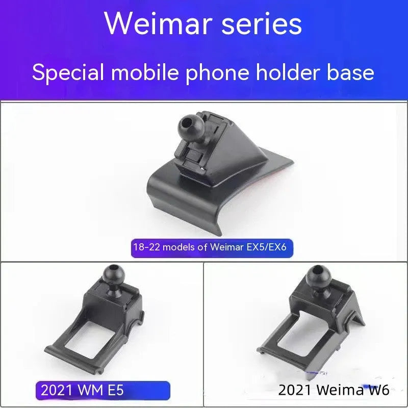 Goodway dashboard mobile phone holder with 360-degree rotating bracket on a car dashboard.