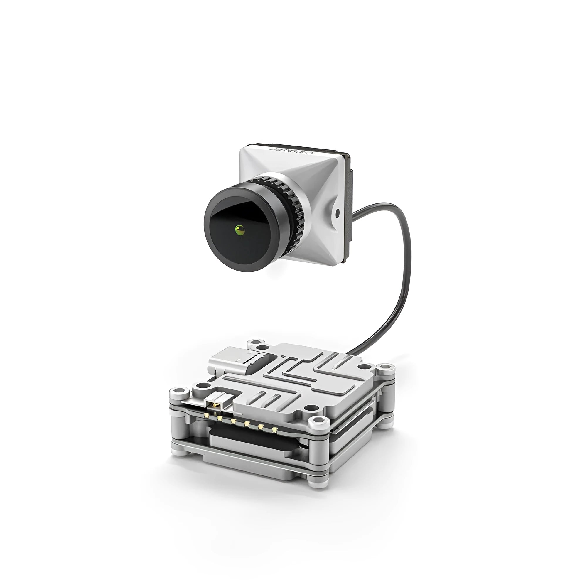 Caddx ADAPTS DJI FPV digital transmission kit with silver Polar Vista unit and mounting hardware