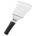 Metal dematting brush rake comb with stainless steel teeth for grooming horses, dogs, and cattle
