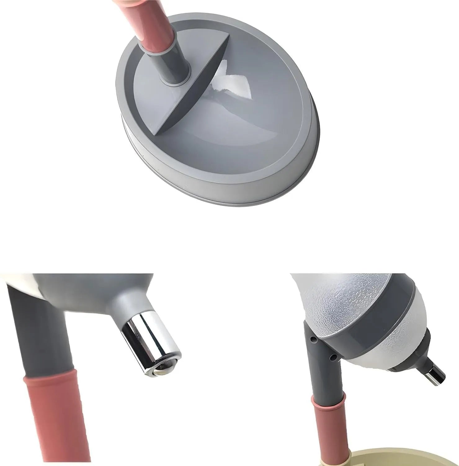 Adjustable height pet water dispenser in green, grey, or pink with detachable pole and steel drinking nozzle