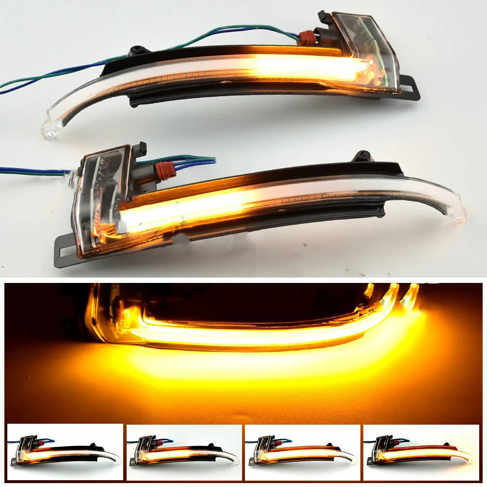 Dynamic LED mirror turn signals for Audi B8 and B8.5 models in black and white options