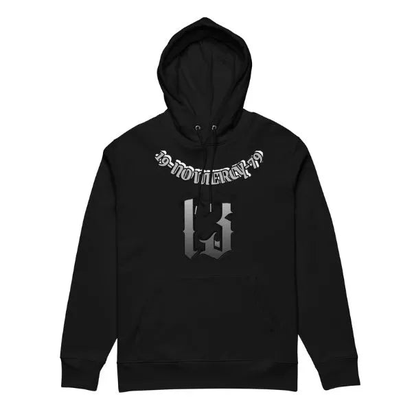 Loose fit fleece-lined hooded pullover sweater in grey, shown as team uniform business attire.