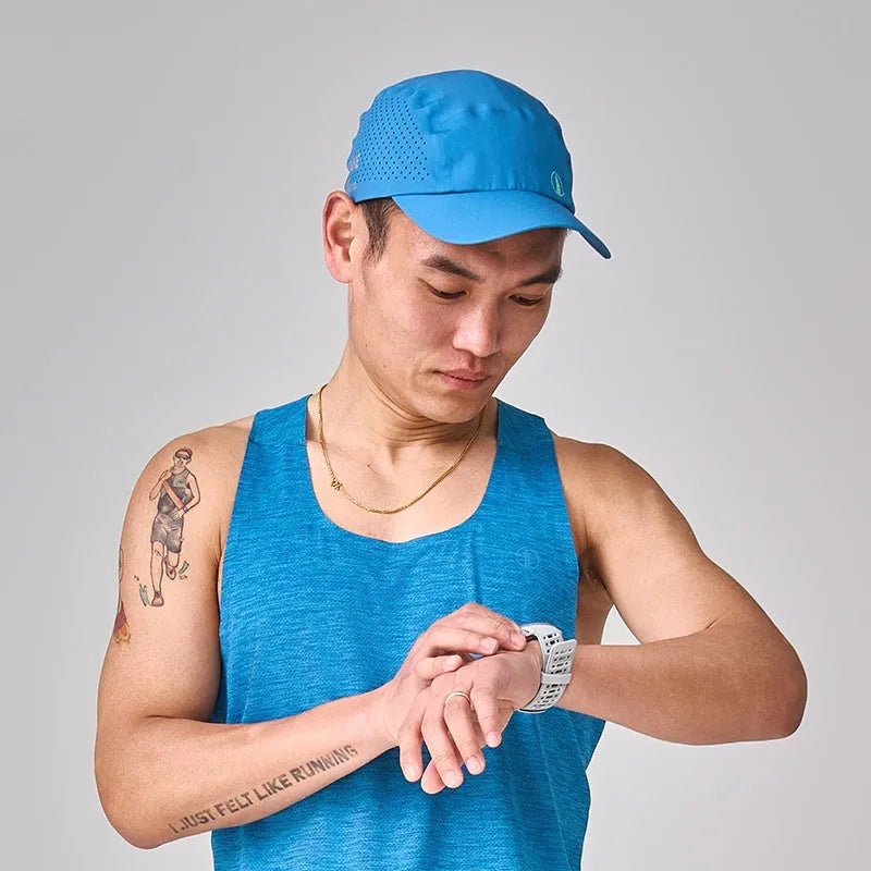 Mesh quick-dry lightweight sports cap with laser-cut ventilation in multiple colours