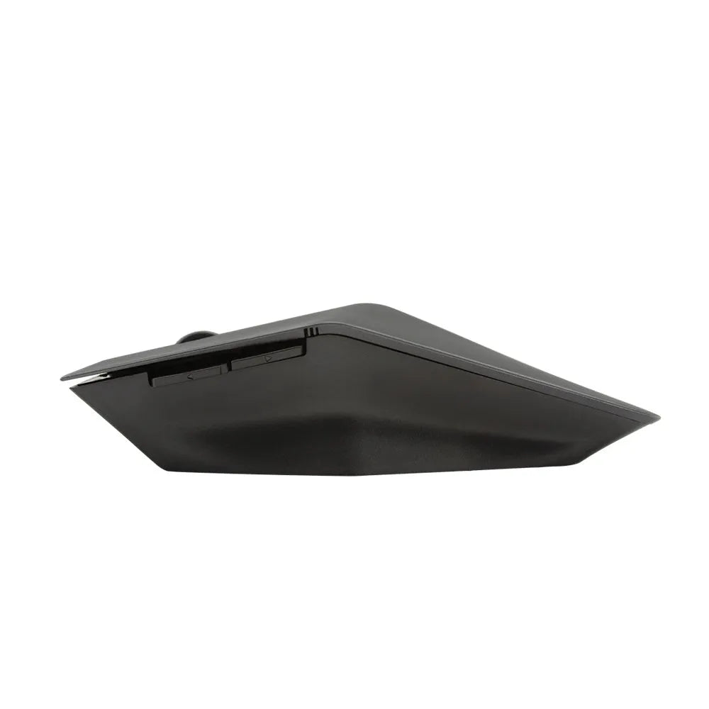 Wireless invisible mouse in black with USB receiver, compact 22.8cm design for laptop