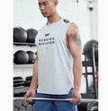 Men's lightweight mesh sports vest in black, available in multiple colours for summer fitness activities