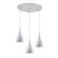 Iron minimalist restaurant-style chandelier with adjustable multi-head design in black finish