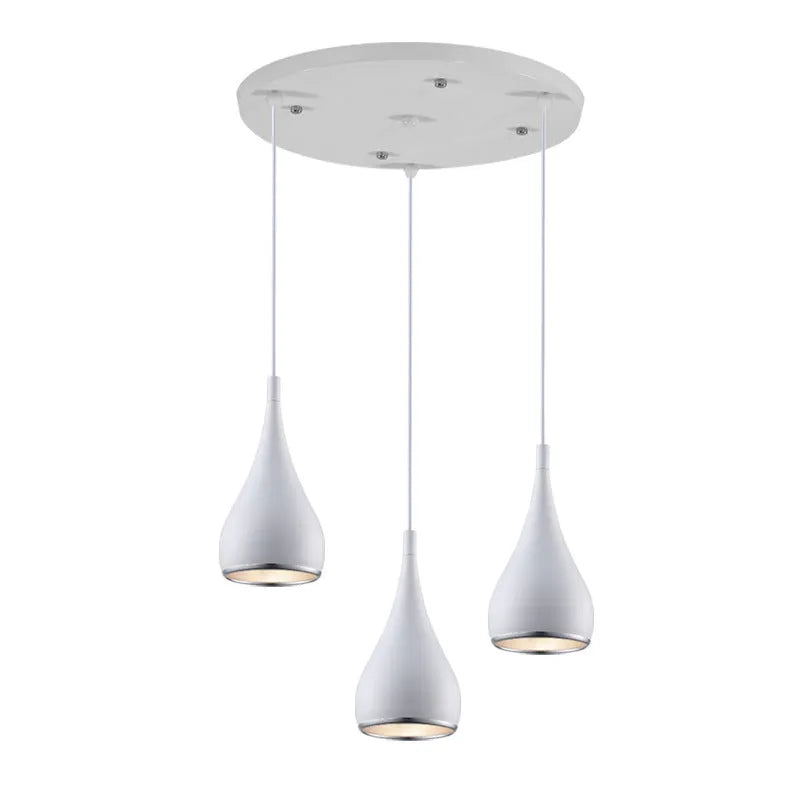 Iron minimalist restaurant-style chandelier with adjustable multi-head design in black finish