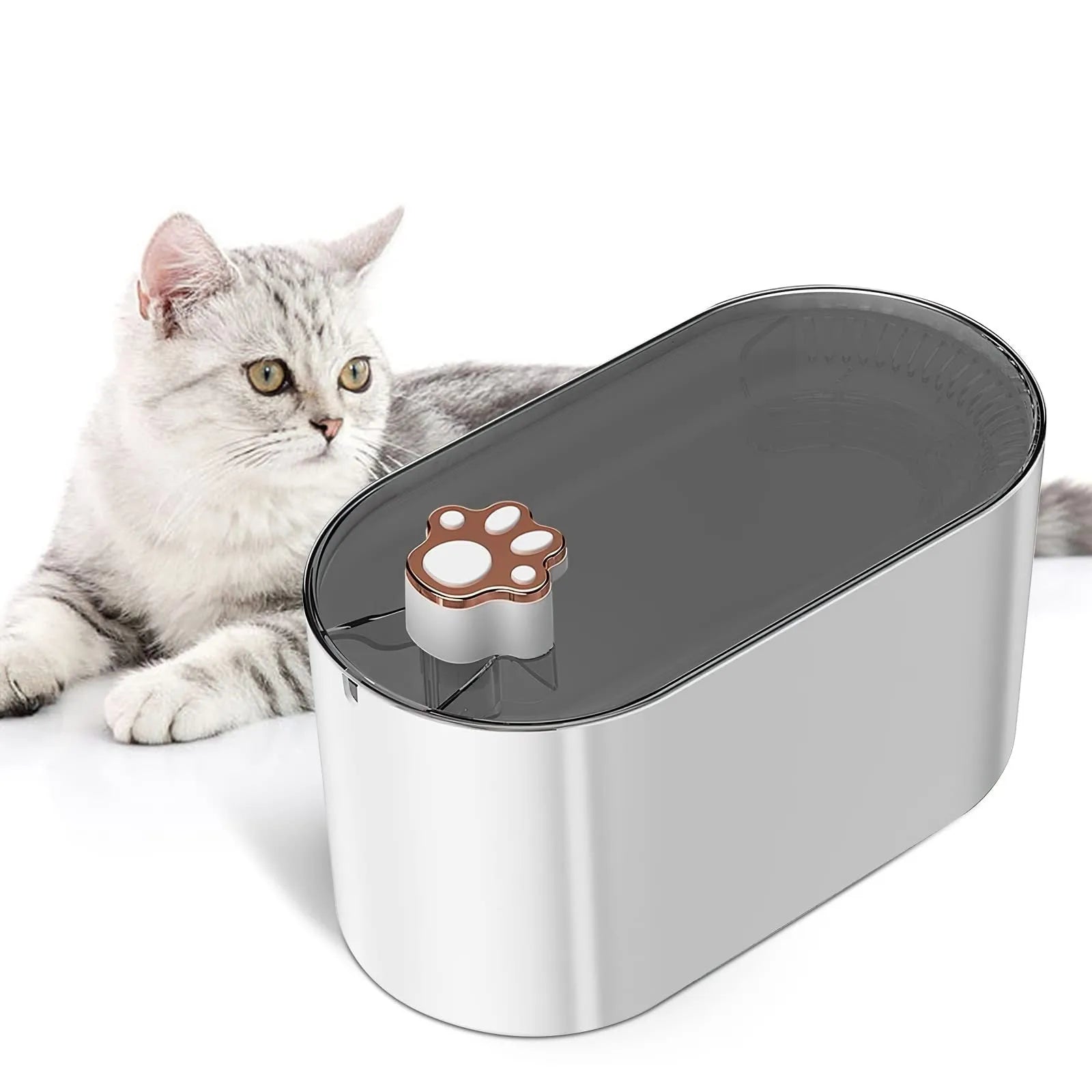 Berlin blue or ore white 3 litre pet water fountain with LED light and triple filter system