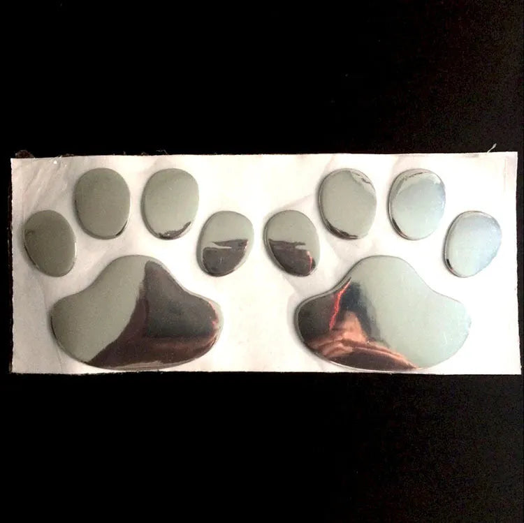 PVC car sticker with hand-shaped brush dog footprints design for bumper scratch concealment