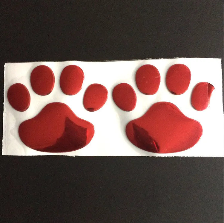 PVC car sticker with hand-shaped brush dog footprints design for bumper scratch concealment