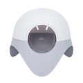 Large UFO enclosed litter box with snow house design in plastic