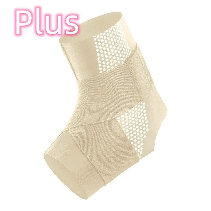 Adjustable ankle support brace in Lycra cloth with compression protection for sports and rehabilitation