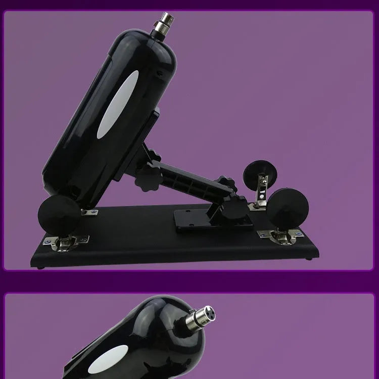 Women's automatic telescopic thrusting sex tool in purple colour with PVC construction