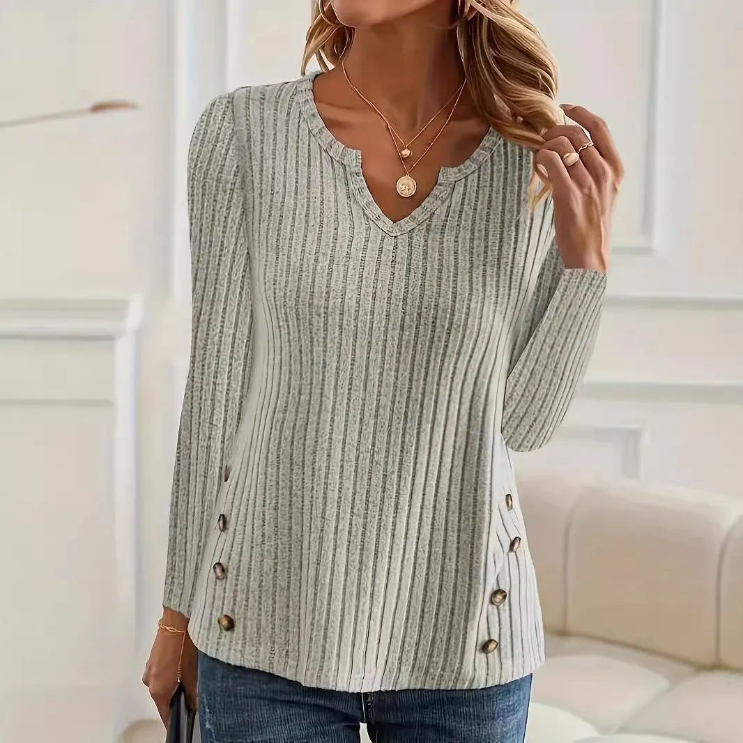 Men's solid colour knitted button sweater in Japanese Korean casual style