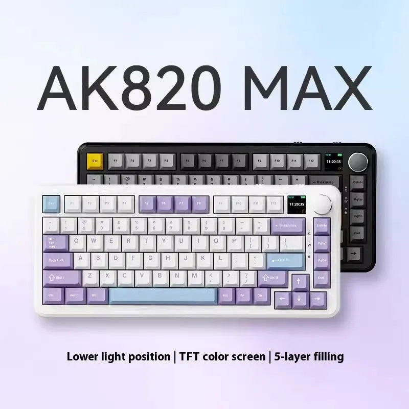 Three-mode wireless mechanical keyboard with hot-swappable switches in black, grey and yellow colour scheme