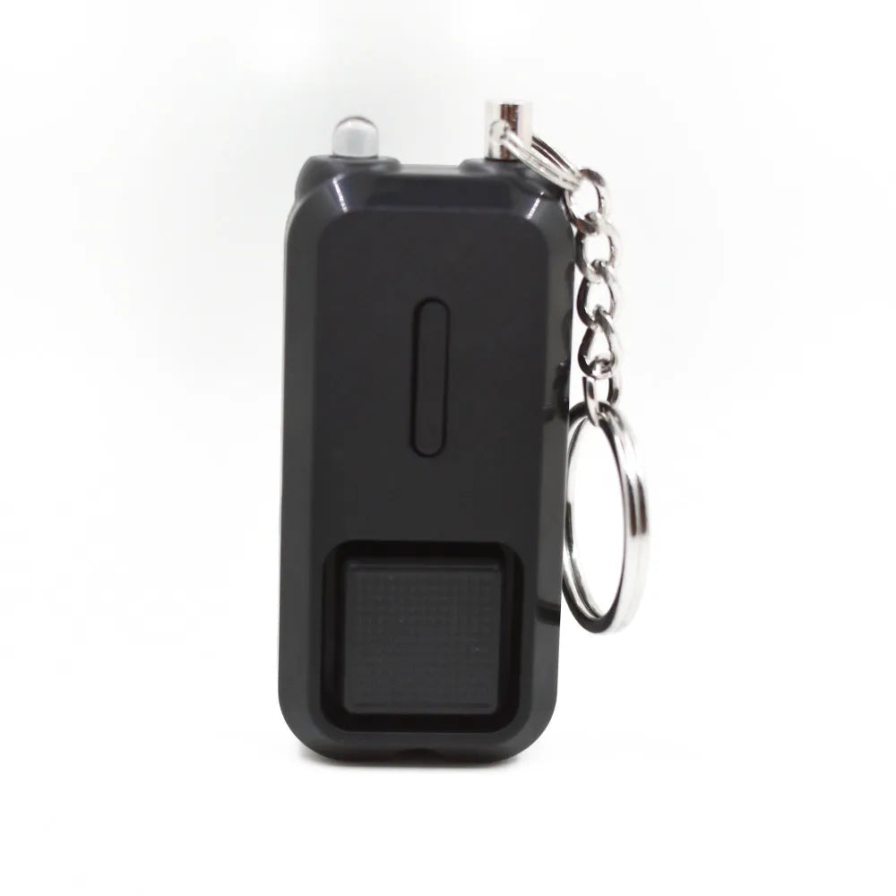Compact personal safety alarm device in multiple colours showing 65x30x12mm dimensions