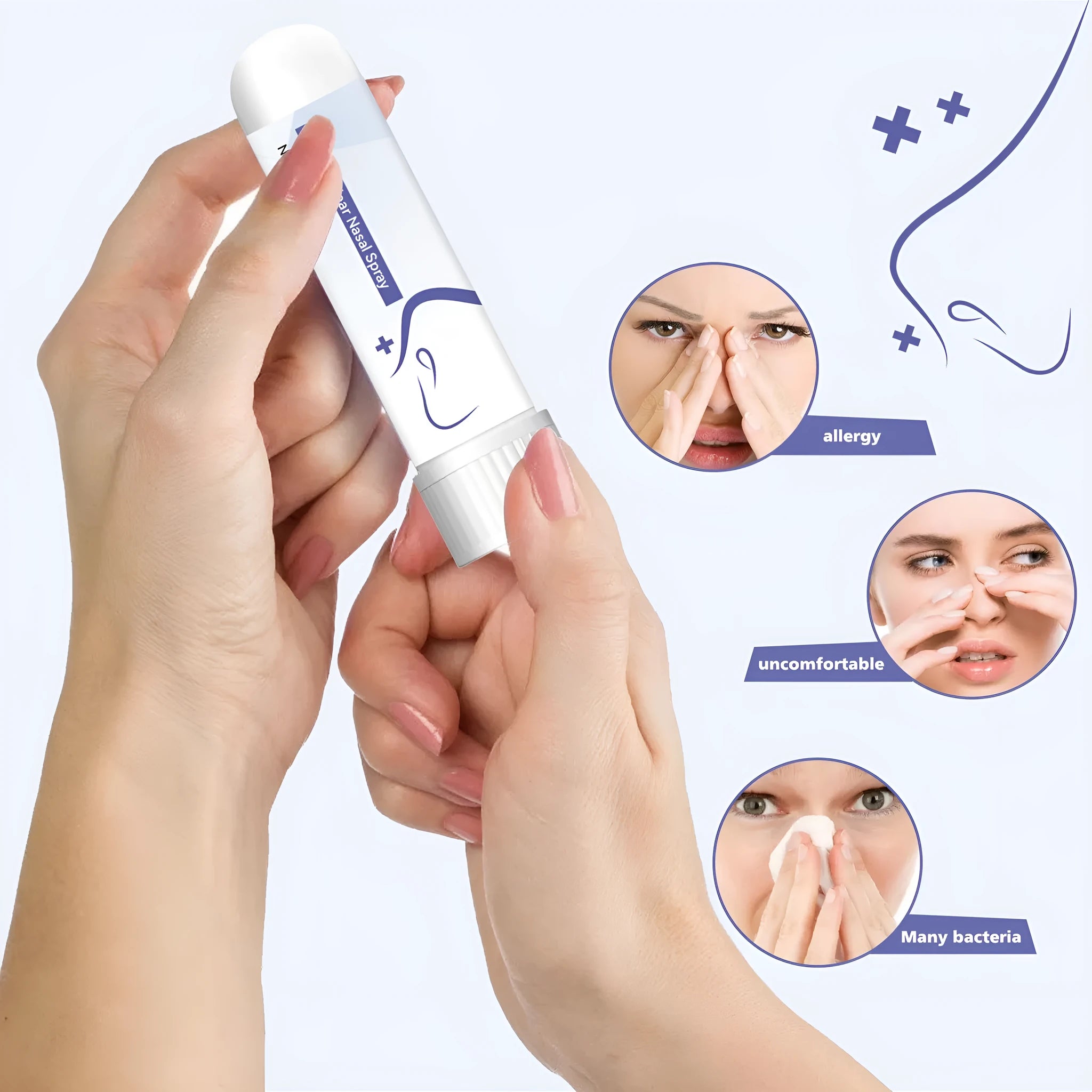 Family nasal aspirator device with 1G suction capacity for adult and child nasal congestion relief