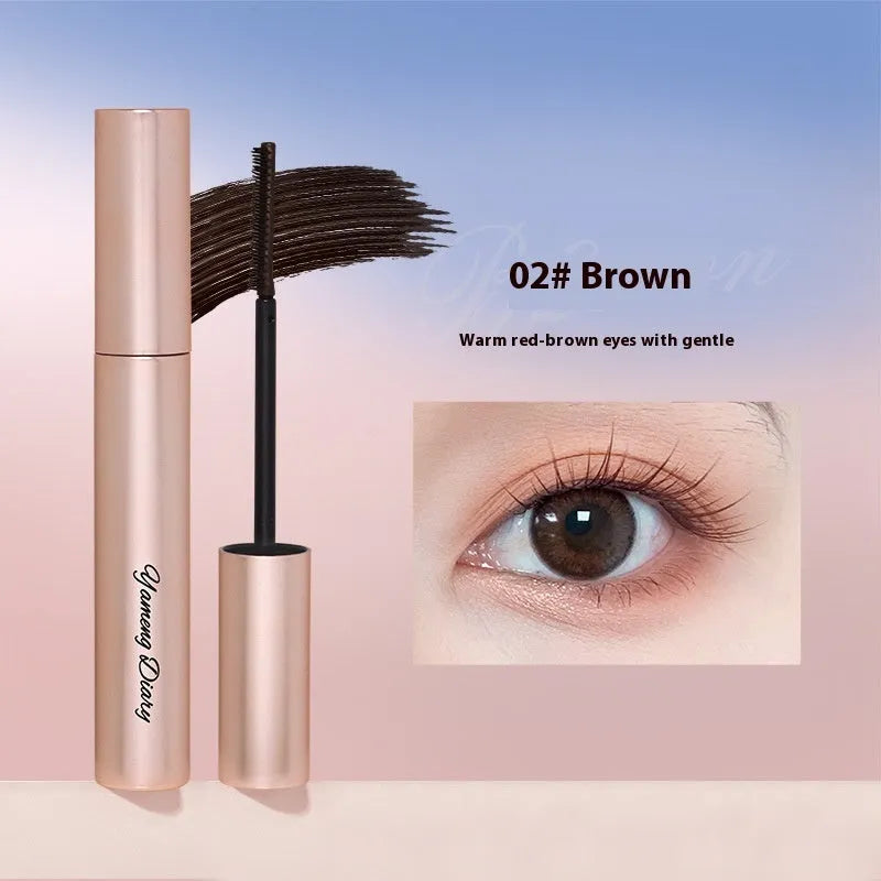 Long Curling Long-Lasting Mascara tube in Black or Brown shade.