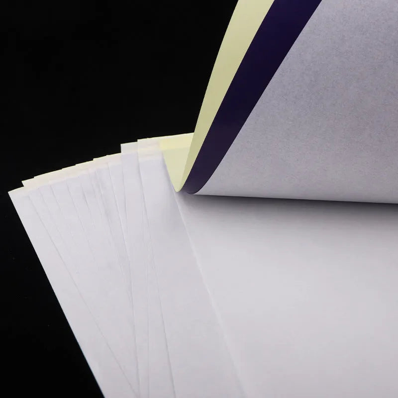A4 tattoo transfer paper quadruple copy sheets with clear lines for hand drawing and machine conversion