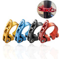 Aluminium alloy bicycle seat post clamp in black, red, gold, or blue colour for 31.8mm and 34.9mm seat tubes.