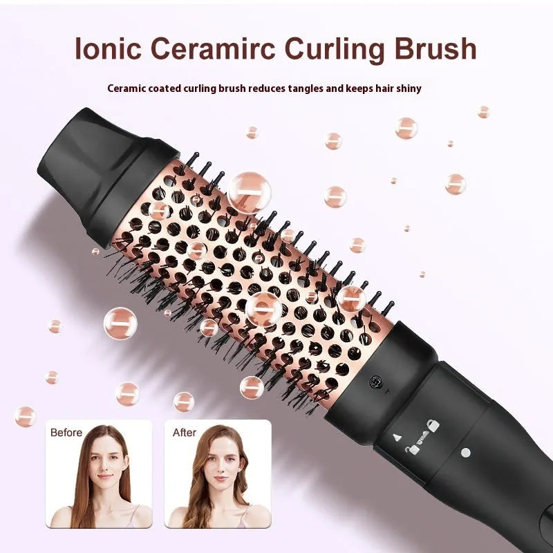 Three-tube water wave hair curler with dual curling and straightening functionality