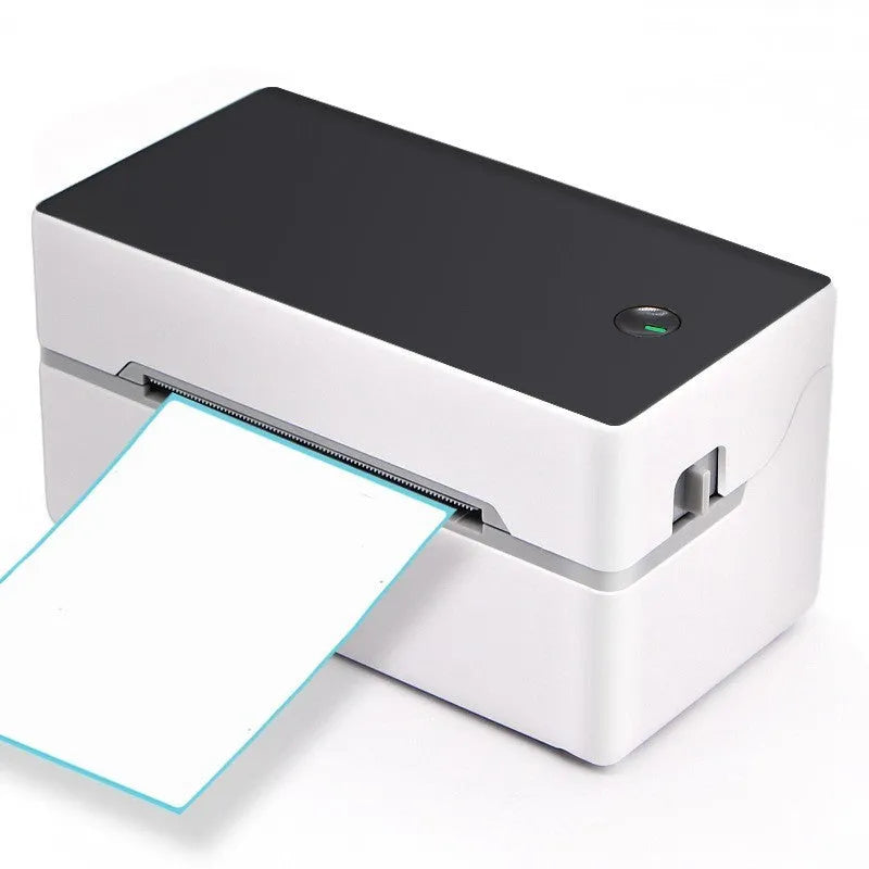 Thermal label printer with Bluetooth and USB connectivity, compact size 16x8x8 cm, printing paper width 40-80 mm