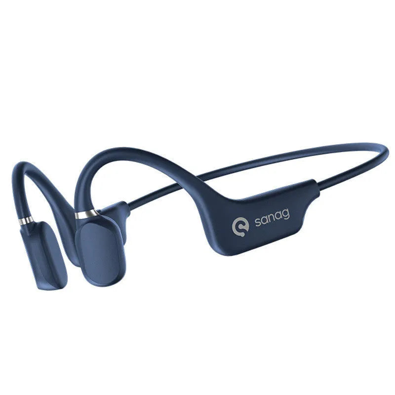 Bone conduction Bluetooth sports headset with neckband in six colour options including China red and retro green