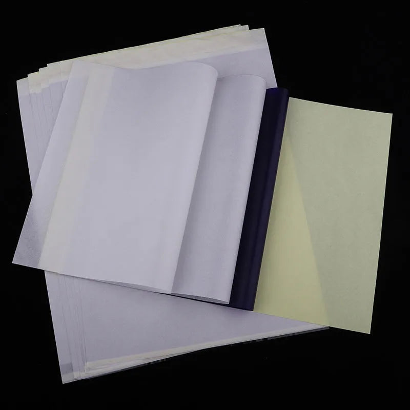 A4 tattoo transfer paper quadruple copy sheets with clear lines for hand drawing and machine conversion