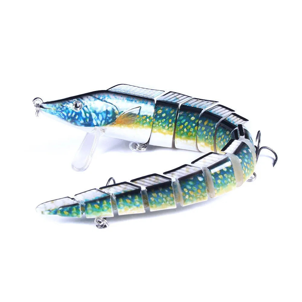 Multi-section fishing lure measuring 23cm with loach imitation design and #2 hook