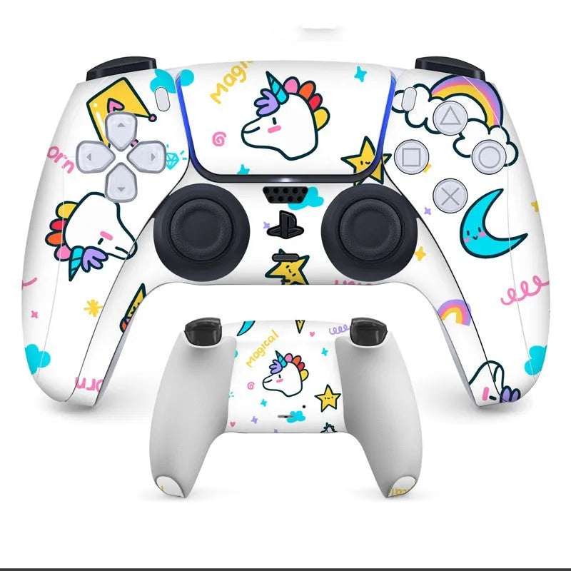 PS5 controller protective grip stickers in frosted PVC material for scratch resistance